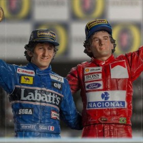 Alain Prost & Ayrton Senna (The Last Podium 1993) Ayrton Senna Deluxe Art 1/10 Scale Statue by Iron Studios